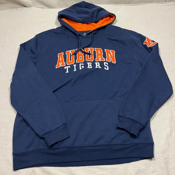 Colosseum Auburn Tigers Navy Orange Hoodie Sweatshirt Mens XL NCAA College - Picture 2 of 8